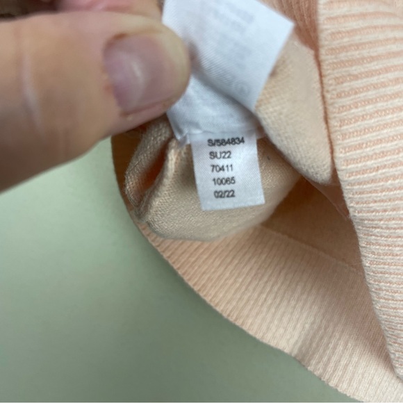 LOFT 100% Cotton Toucan Bird Novelty Print Crew Neck Sweater Light Coral Sz XS - Picture 8 of 9